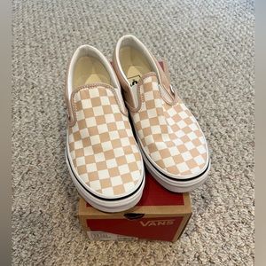 Frappe/beige slip on vans